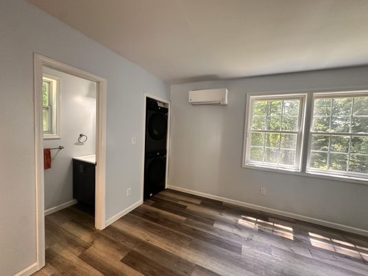 Interior, Washer, Wood Texture Flooring