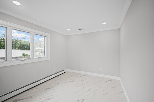 Empty room, Interior, Marble, Recessed Lighting