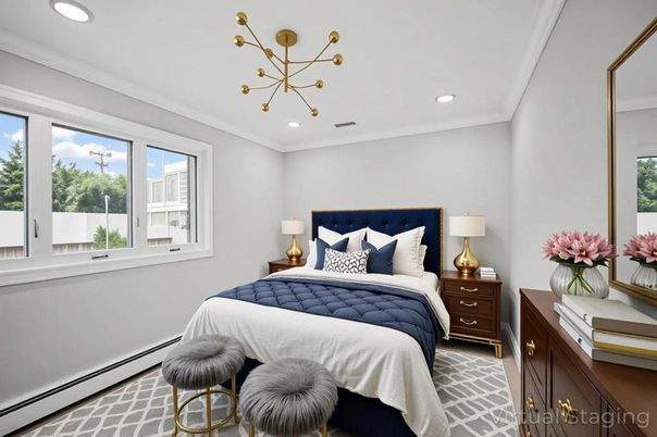 Bedroom, Interior, Pendant Lights, Recessed Lighting