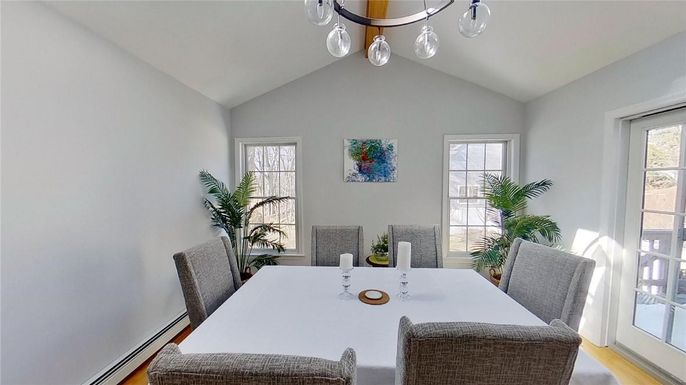 Dining room, Interior, Wood Texture Flooring