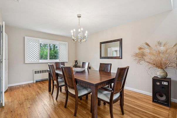 Chandelier, Dining room, Interior, Pendant Lights, Wood Texture Flooring