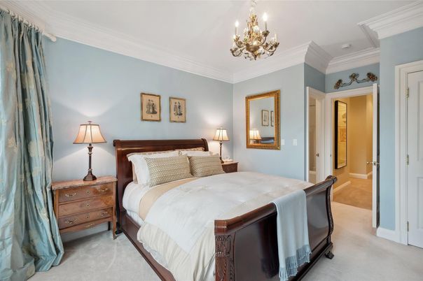 Bedroom, Chandelier, Interior