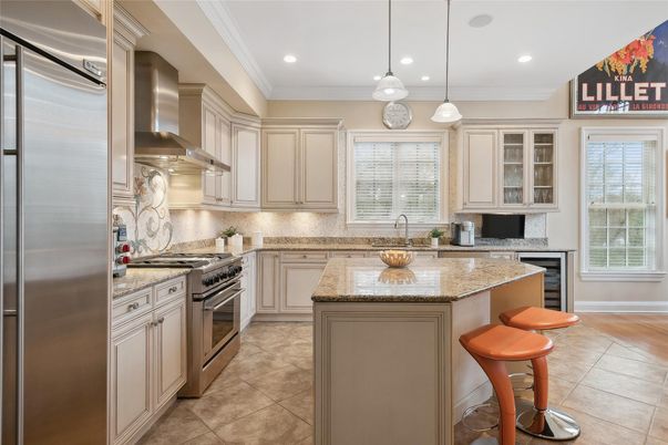 Interior, Kitchen, Pendant Lights, Recessed Lighting, Stainless Steel Appliances