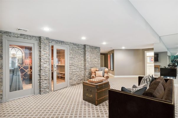 Interior, Recessed Lighting, Stone Walls