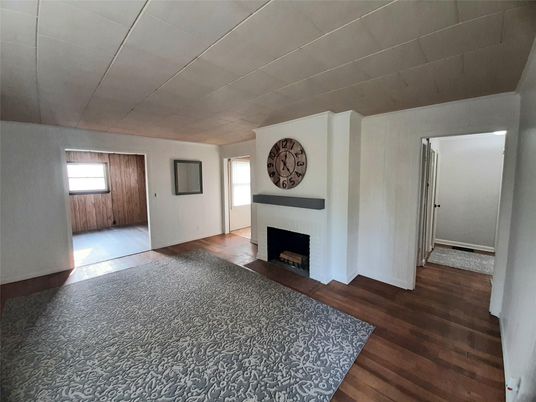 Empty room, Fireplace, Interior, Wood Texture Flooring