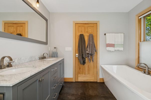 Bathroom, Dual Sink Vanities, Free Standing Baths, Interior