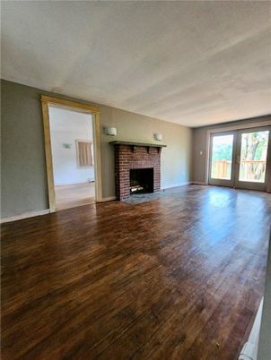 Empty room, Fireplace, Interior, Wood Texture Flooring