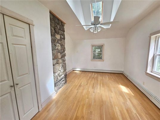 Empty room, Interior, Stone Walls, Wood Texture Flooring