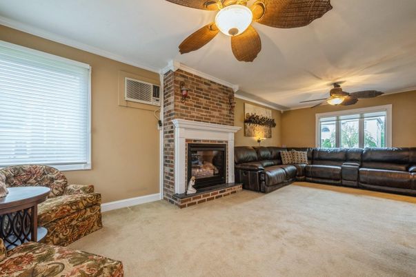 Fireplace, Interior, Living room, Stone Walls