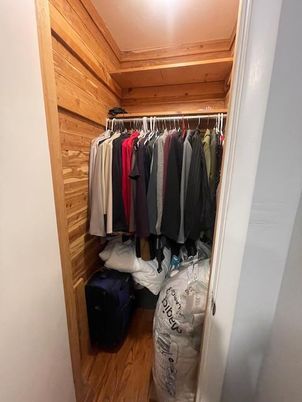 Interior, Walk-in Closets, Wood Texture Flooring, Wooden Walls