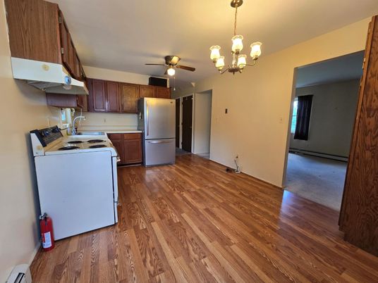 Chandelier, Interior, Kitchen, Wood Texture Flooring
