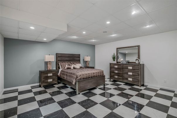 Bedroom, Interior, Recessed Lighting