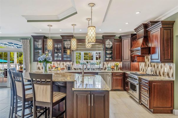 Interior, Kitchen, Pendant Lights, Recessed Lighting, Stainless Steel Appliances