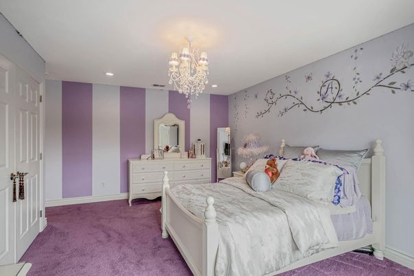 Bedroom, Chandelier, Interior, Recessed Lighting