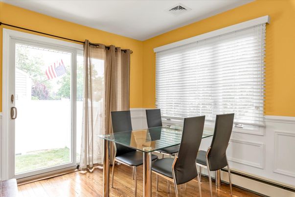 Dining room, Interior, Wood Texture Flooring