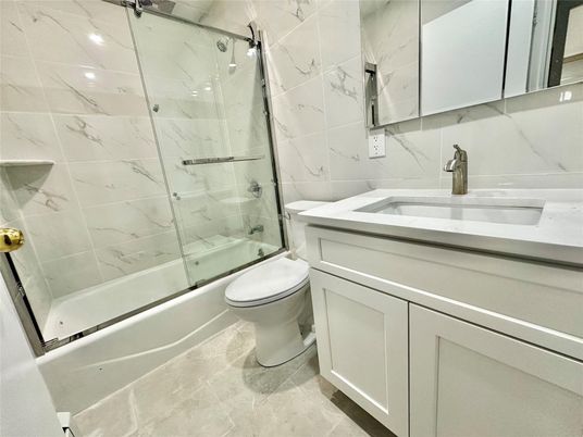 Bathroom, Glass Shower, Interior, Marble Walls