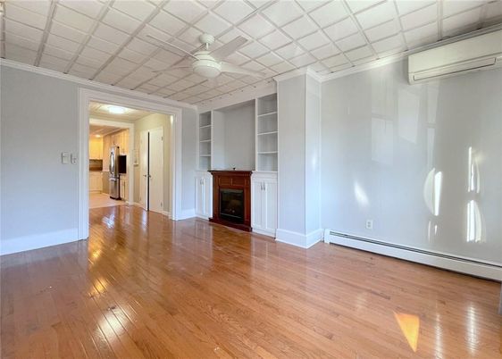 Empty room, Fireplace, Interior, Wood Texture Flooring