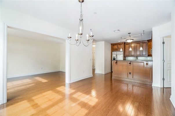 Chandelier, Empty room, Interior, Kitchen, Pendant Lights, Wood Texture Flooring