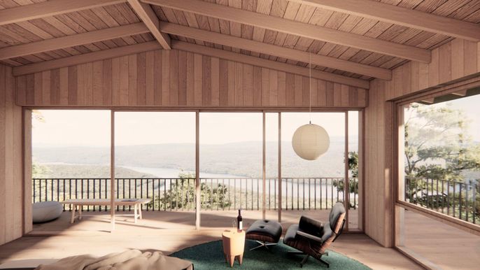 Interior, Water, Wooden Beams, Wooden Ceilings