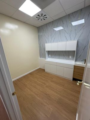Interior, Marble Walls, Wood Texture Flooring