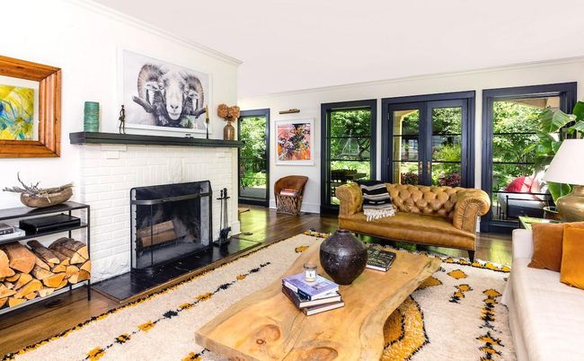 Fireplace, Interior, Living room, Wood Texture Flooring