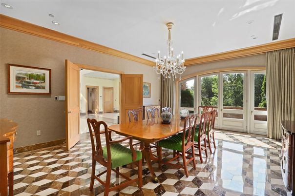 Chandelier, Dining room, Interior, Recessed Lighting