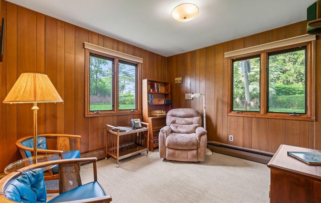 Home Office, Interior, Wooden Walls