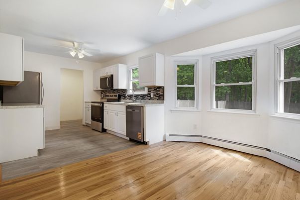 Interior, Kitchen, Wood Texture Flooring