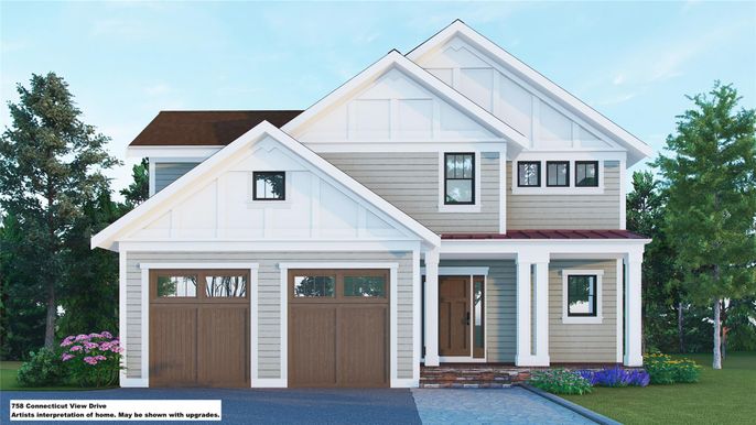 Attached, Exterior, Facade, Farmhouse