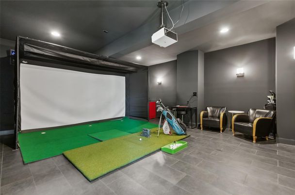 Interior, Projection Screen, Recessed Lighting, Theatre Room