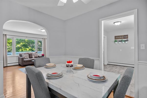 Dining room, Interior, Wood Texture Flooring
