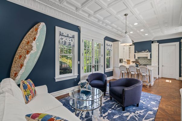 Interior, Kitchen, Living room, Pendant Lights, Recessed Lighting, Wood Texture Flooring