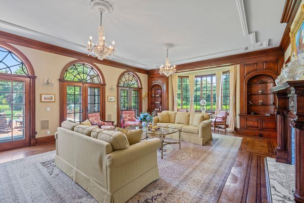 Chandelier, Interior, Living room, Wood Texture Flooring