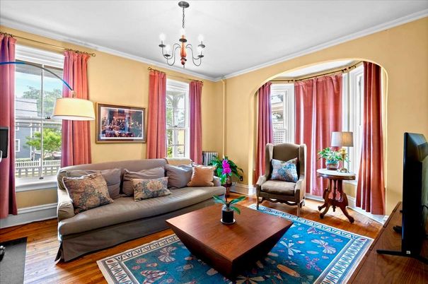 Chandelier, Interior, Living room, Wood Texture Flooring