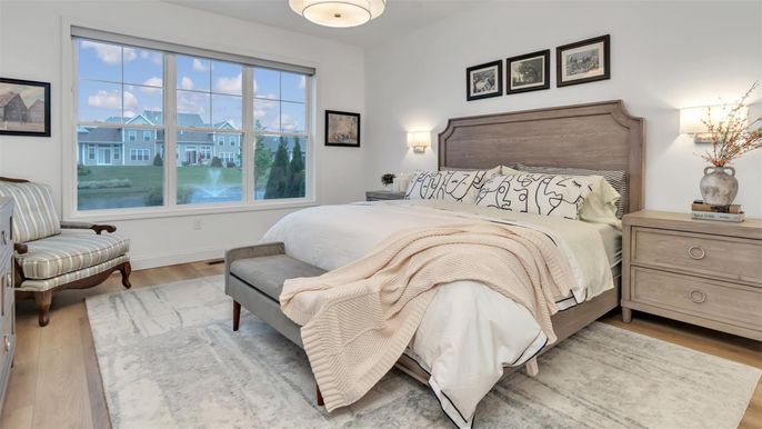 Bedroom, Interior, Wood Texture Flooring