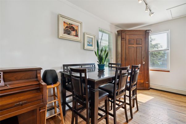 Dining room, Interior, Wood Texture Flooring