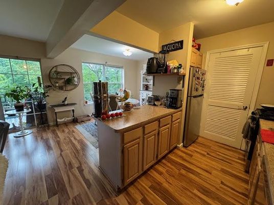 Interior, Kitchen, Wood Texture Flooring