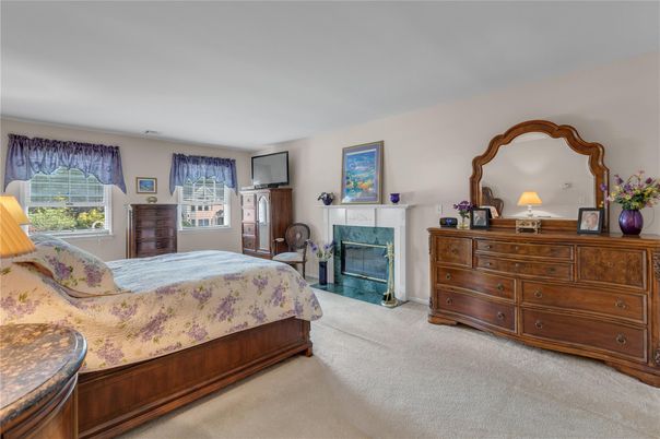 Bedroom, Fireplace, Interior