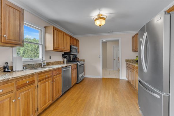 Interior, Kitchen, Wood Texture Flooring