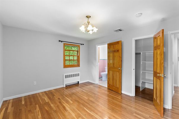 Bathroom, Chandelier, Empty room, Interior, Wood Texture Flooring