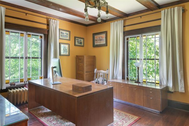 Home Office, Interior, Wooden Beams, Wood Texture Flooring