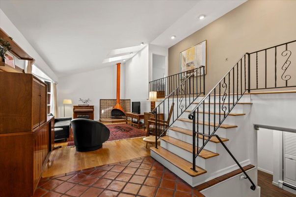 Fireplace, Interior, Recessed Lighting, Wood Texture Flooring