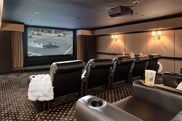Home Theatre Room, Interior, Projection Screen, Recessed Lighting, Theatre Room