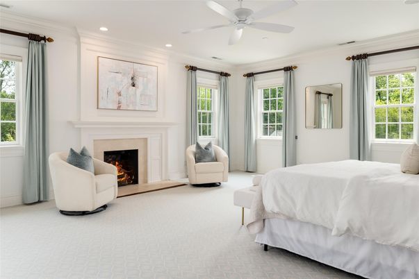 Bedroom, Fireplace, Interior, Recessed Lighting