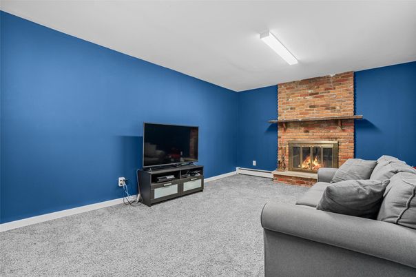 Fireplace, Interior, Living room, Stone Walls