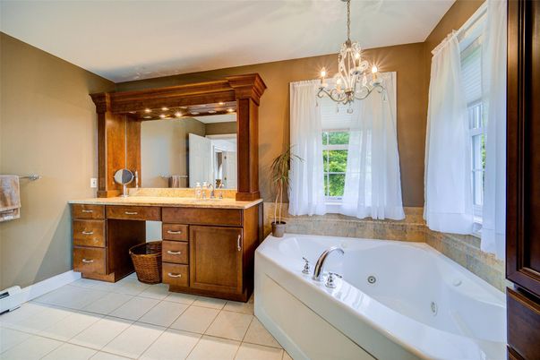 Bathroom, Chandelier, Interior