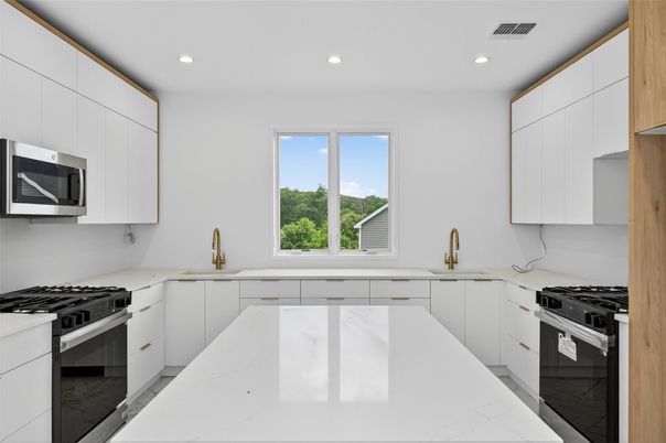 Interior, Kitchen, Recessed Lighting, Stainless Steel Appliances