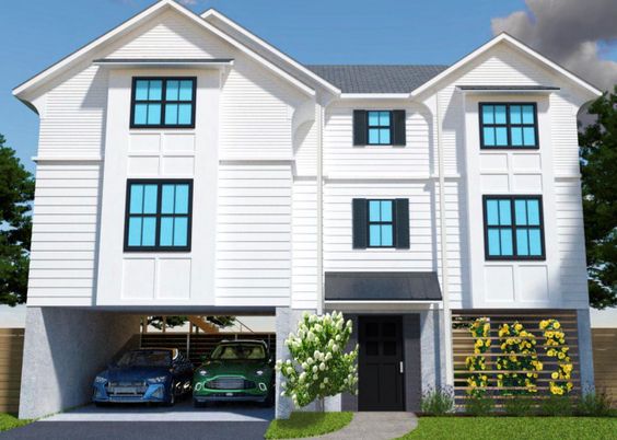 Exterior, Facade, Rowhouse