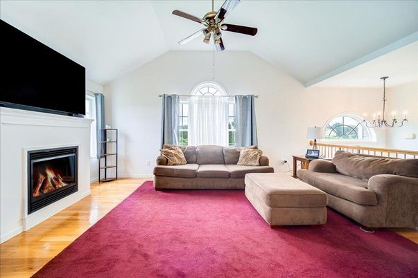 Chandelier, Fireplace, Interior, Living room, Wood Texture Flooring