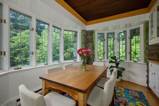 Dining room, Interior, Wooden Ceilings, Wood Texture Flooring